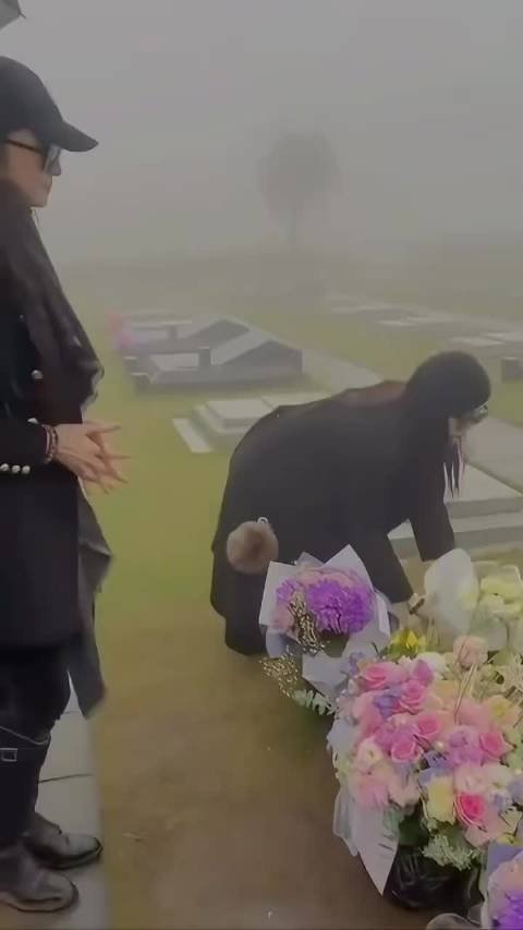 范玮琪晒姐妹大S墓前聊天视频，吴佩慈放白玫瑰