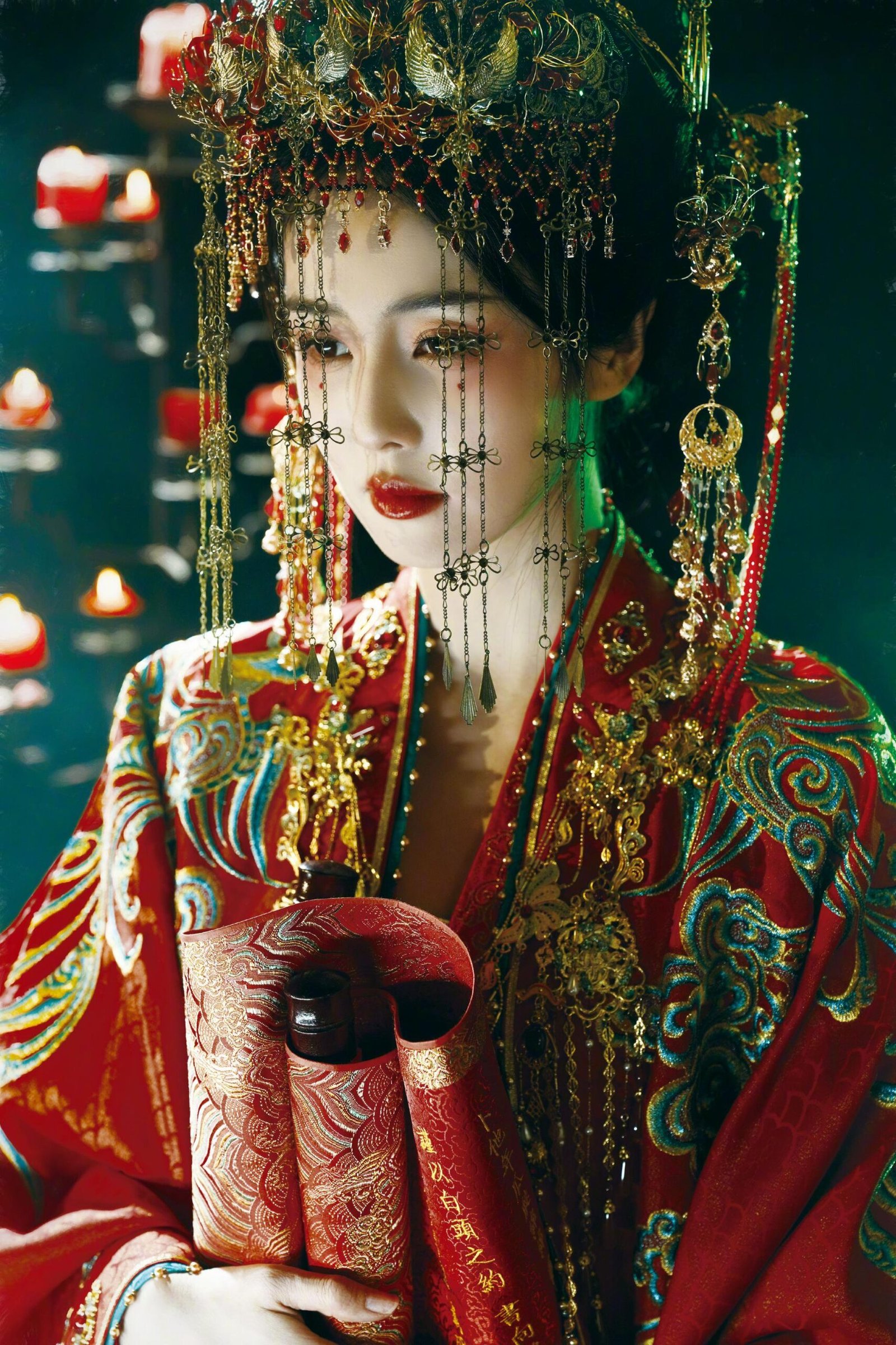 白鹿发布鬼新娘主题写真